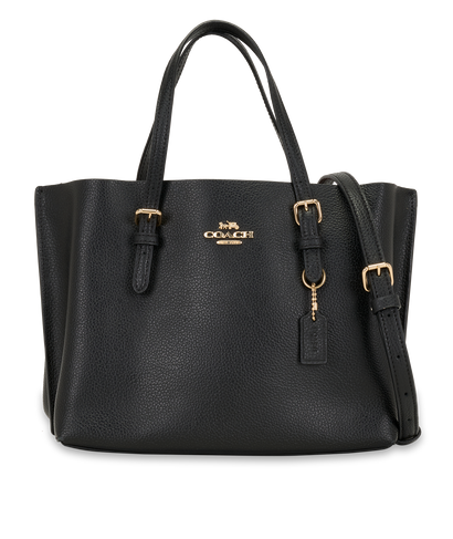 Mollie Tote 25, &pound;190, Handbags, Black, Leather, Front view